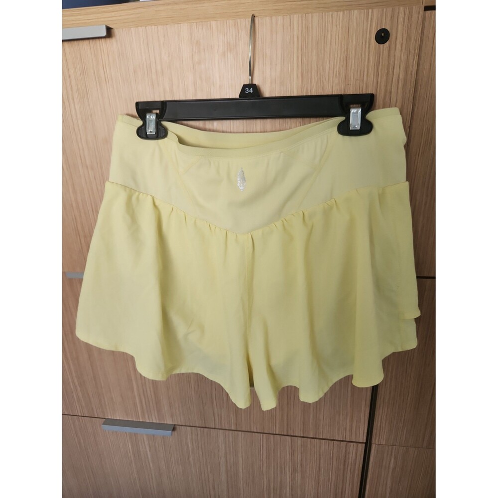 Free People Movement Light Yellow Athletic Skort Size L - Picture 4 of 8